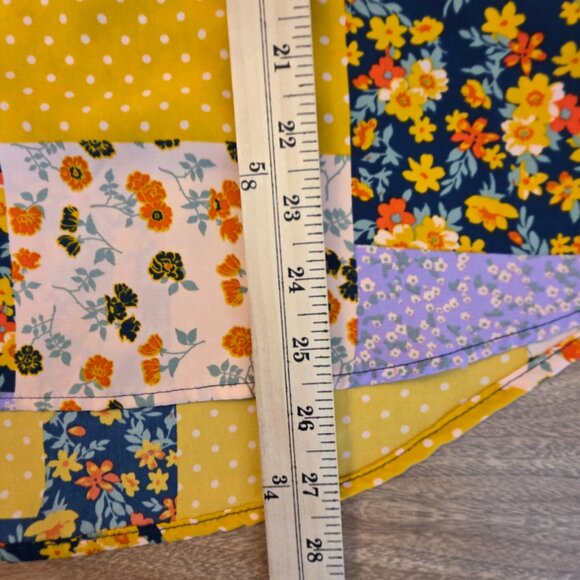 Andree By Unit Womens Multi Print Traditional Top V Neck Multicolor Medium - Picture 13 of 14